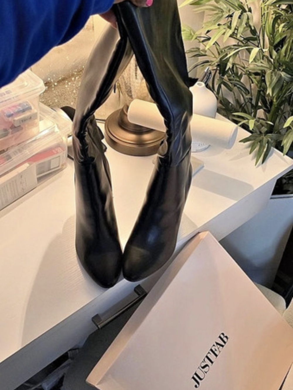 JUSTFAB Heeled Boots Black Over-the-Knee Boots US 9 NWT - Picture 8 of 8